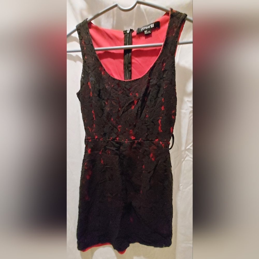 Forever 21 Black and Red Mini Dress
